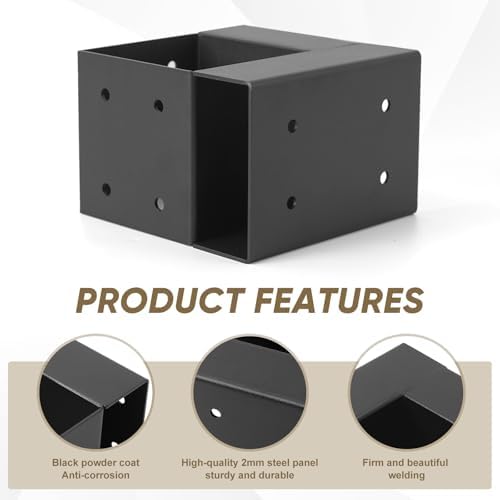 4 Pcs Heavy Duty Workbench Bracket Kit, Corner Braces for 4x4 & 2x4 Wood