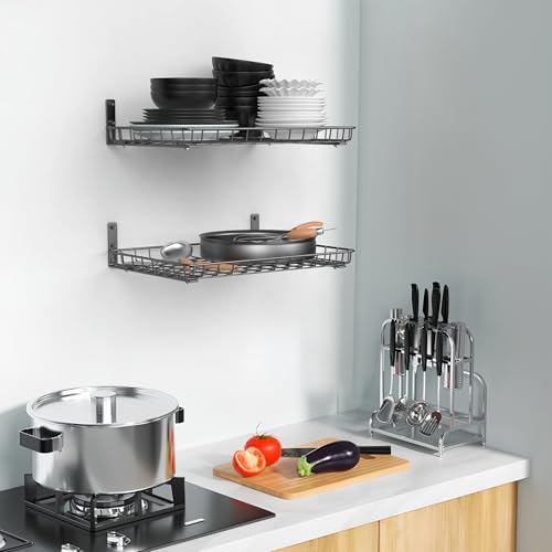 WALMANN Garage 12x18 inch Wall Shelf, Wall-Mounted Storage Shelves
