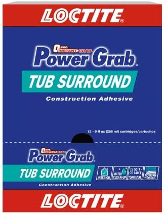 Loctite Power Grab Tub Surround Construction Adhesive, 9 fl oz, Cartridge (12...