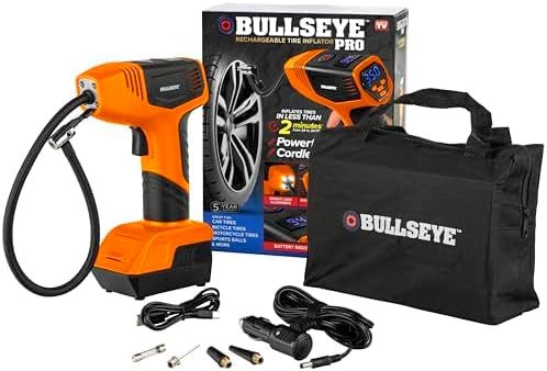 Bullseye Pro Cordless Tire Inflator Portable Air Compressor 150 PSI