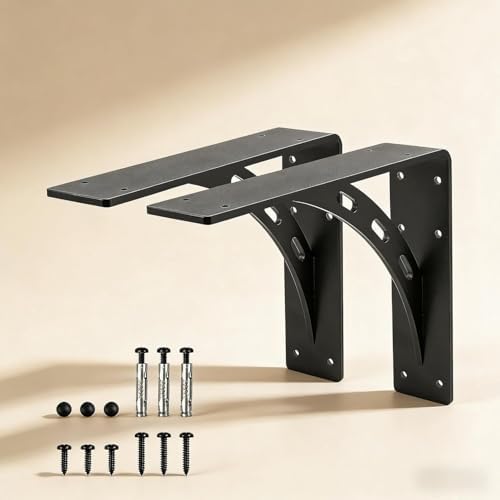 12"x10"x2.5" Heavy Duty Shelf Brackets, Max Load 1100 LBS, Pre...