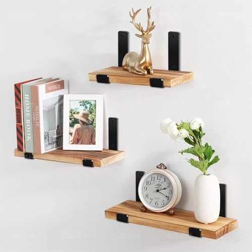 12 Pack - 5.5" L x 4" H x 1.5" W J Lip Shelf Brackets Rustic F...