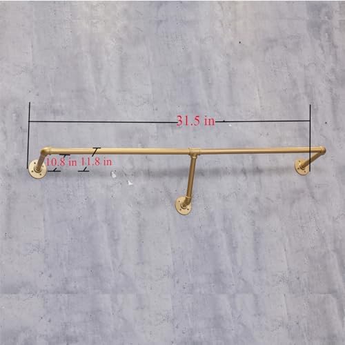 Industrial Pipe Wall Mounted Clothes Hanging Shelves System,Metal Clothing To...
