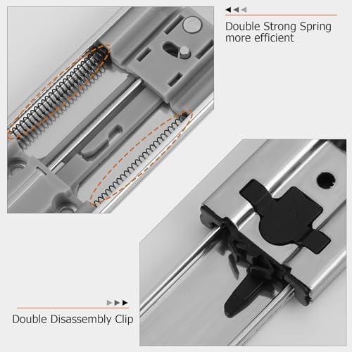 LONTAN 6 Pairs 18 Inch Soft Close Drawer Slides Heavy Duty 100lb Capacity