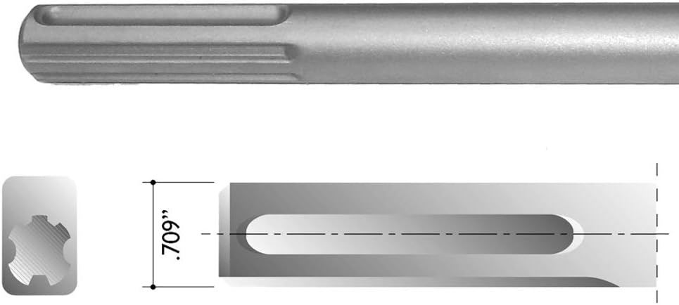 48” Long SDS Max Narrow Chisel - SDS Max Shank - Made in the USA by Champion ...