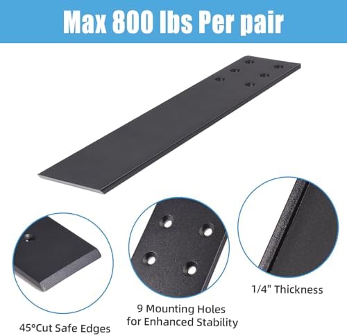 WEKIS 16 Inch Countertop Support Bracket, 3 Pack Solid Iron Steel Heavy Duty ...