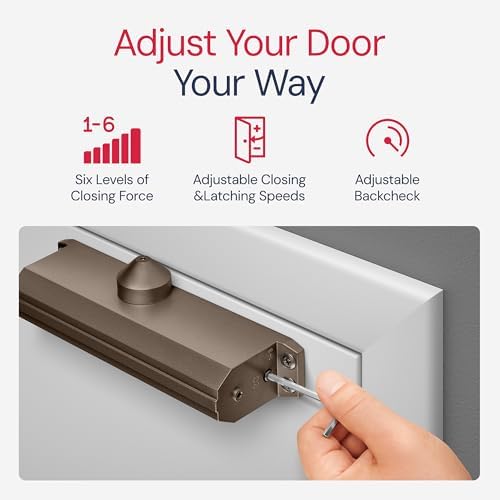 Lawrence Medium/Heavy Duty Door Closer Commercial Grade 1 - Surface-Mounted C...