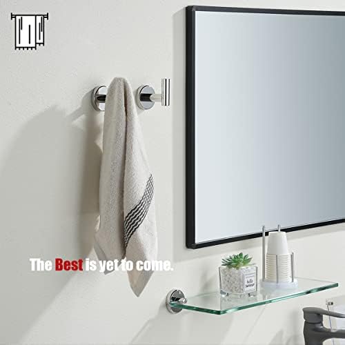 JQK Chrome Bathroom Towel Hook, 304 Stainless Steel Coat Robe Clothes Hook fo...