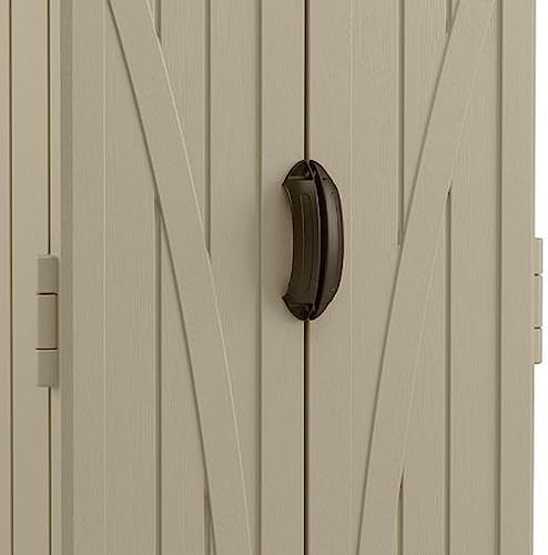 Suncast Vertical Shed, Compact Outdoor Storage System, 22 Cu. Ft. Capacity, S...