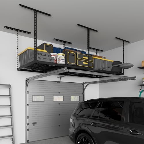 3X8FT Overhead Garage Storage Rack 750LBS Capacity, 26"-40" Height ...