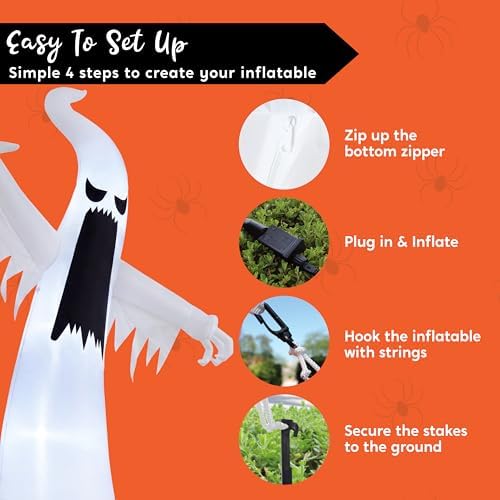 Joiedomi 12 FT Halloween Inflatables Outdoor Decorations, Scary Ghost Hallowe...