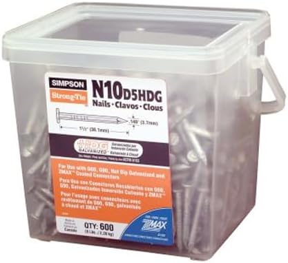 Simpson Strong Tie N10D5HDG Structural Connector 1-1/2-Inch by .148-Inch 9-Ga...