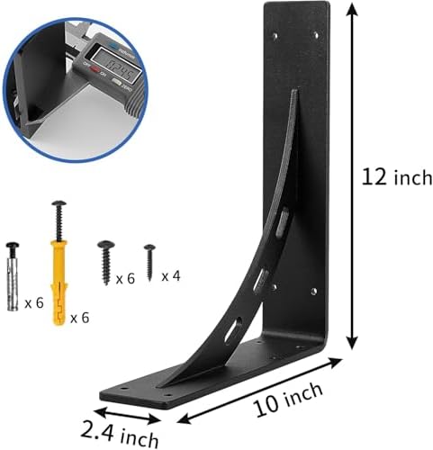 12 inch x 10 inch Heavy Duty Bracket,Granite Countertop Support Brackets, Hea...