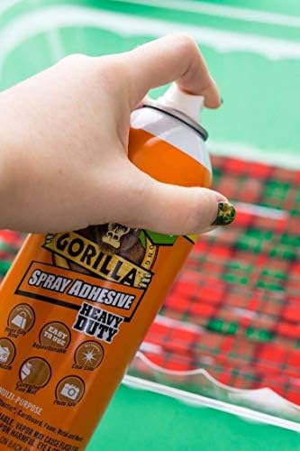 Gorilla Heavy Duty Spray Adhesive, Multipurpose and Repositionable, 11 Ounce,...