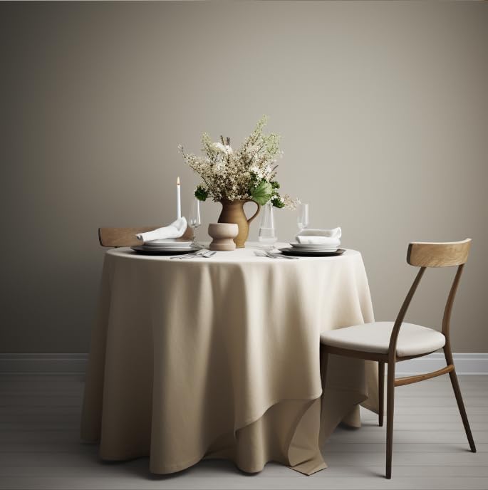EVERLY 100% Pure Linen Round Tablecloths 60Inches for Dining,Buffet Parties,P...