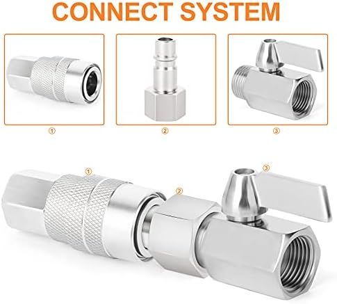 GASHER 10PCS 1/2-Inch NPT Female Industrial Air Tool Fitting, 1/2-Inch High F...