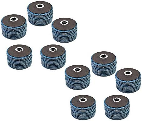WFLNHB 100 Pcs 4-1/2" X 7/8" 40 Grits Zirconia Flap Discs
