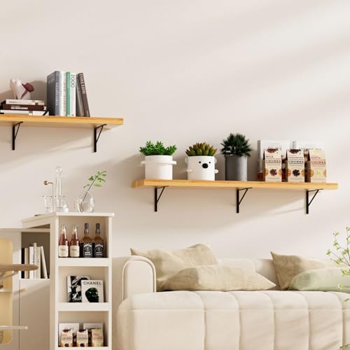 20 Pack L12 x H 8" Black Heavy Duty Shelf Brackets with Screws Metal She...