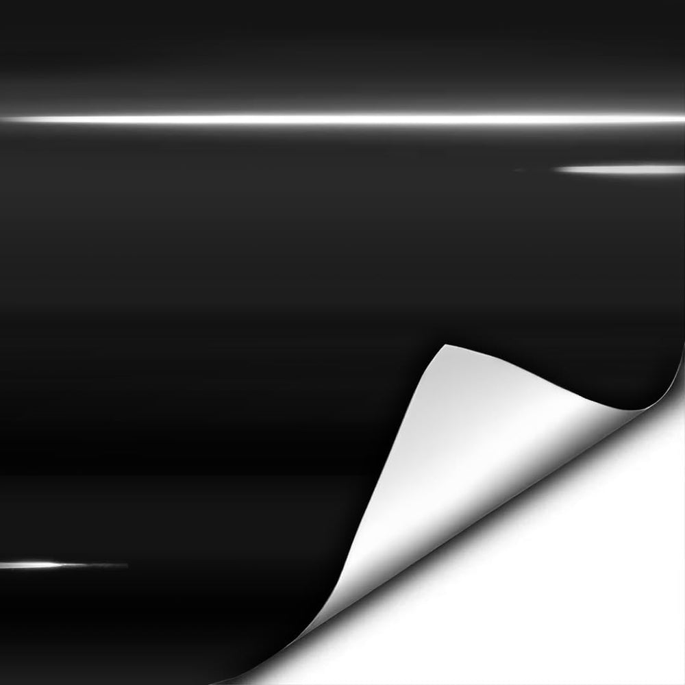 VViViD Gloss Black Vinyl Wrap Adhesive Film Air Release Decal Sheet (5ft x 5ft)