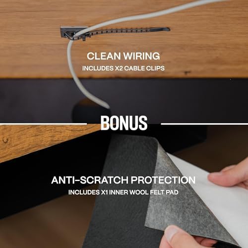 Under Desk Drawer Slide Out Attachment - Carbon Steel Undermount Table Drawer...