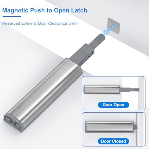 Jiayi Cabinet Latch Magnetic Push Catch 20 Pack Push to Open Cabinet Hardware...