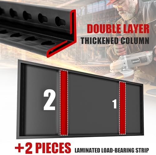 Raybee Storage Shelves 2000LBS Garage Shelving Heavy Duty, 5-Tier Adjustable ...