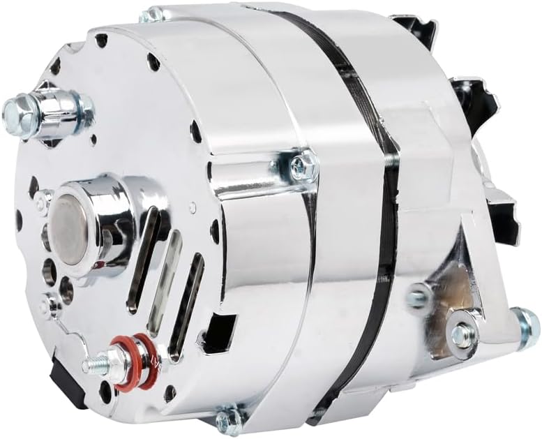 New Chrome 1 Wire Self Exciting Alternator High Output 120Amp Replacement for...