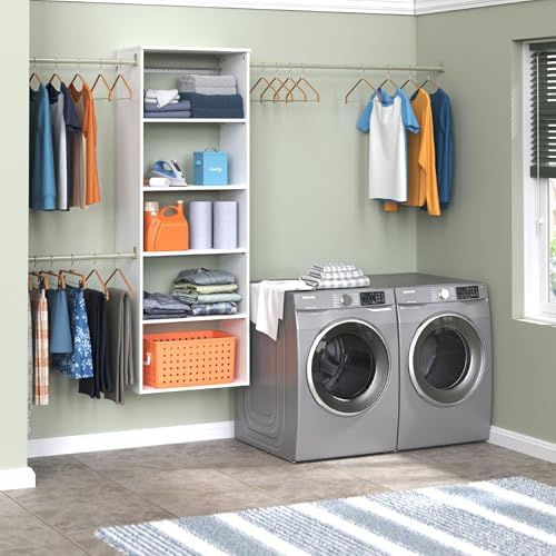 ClosetMaid SuiteSymphony Hanging Closet Kit Includes (1) Tower, (3) Closet Ro...