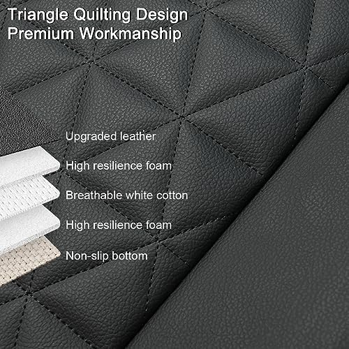 Black Panther Luxury Faux Leather Car Seat Cover Front Bottom Seat Cushion Co...