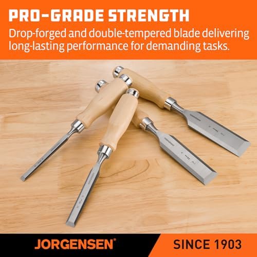Jorgensen 4-Piece Expansion Wood Chisel Set, 3/8", 5/8", 1-1/4&quot...