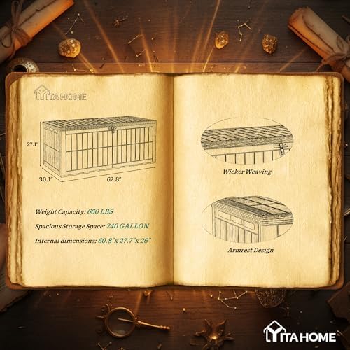 YITAHOME XXL 240 Gallon Extra Large Deck Box