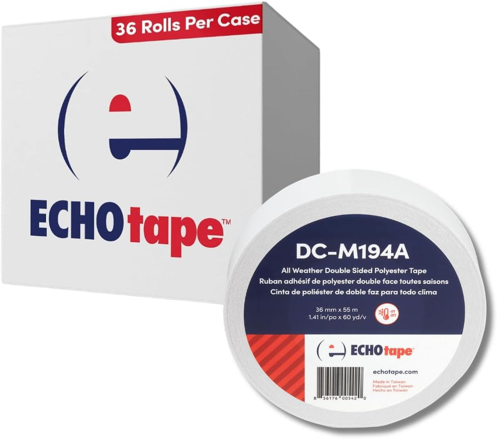 ECHOtape DC-M194A Double-Sided Mounting Tape 1.41 in x 60 yd Case of 36