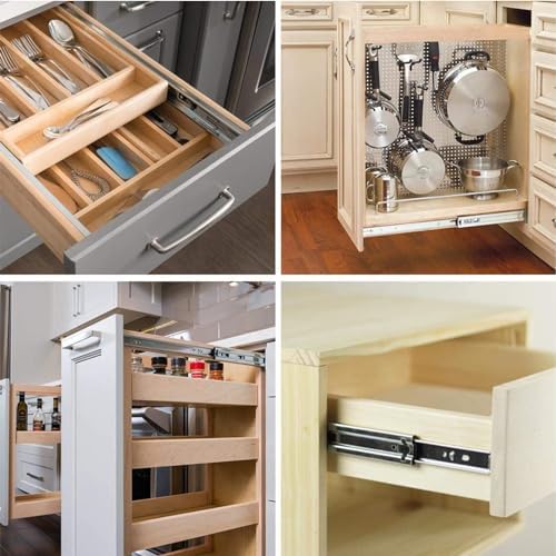 LONTAN 10 Pairs Soft Close Drawer Slides 18 Inch Heavy Duty Cabinet Rails