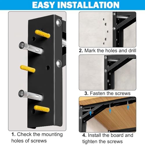 RedCall 24inch Floating Shelf Bracket,Garage Heavy Duty Folding Shelf Bracket...
