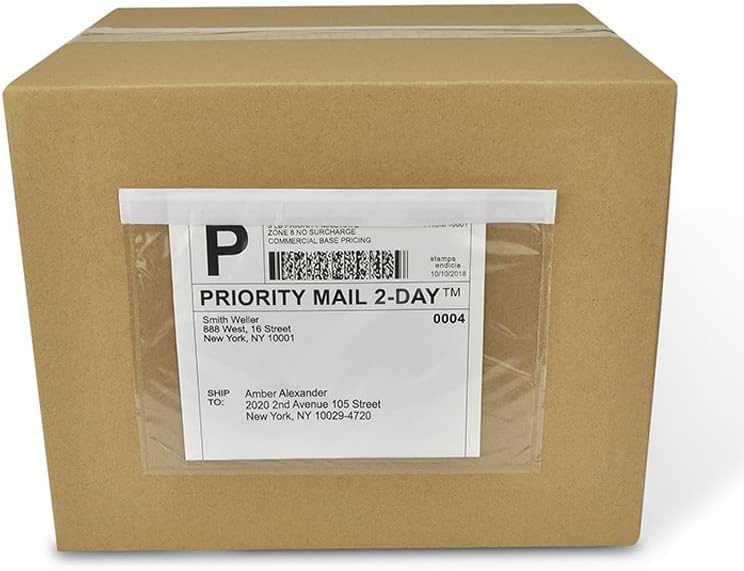 (800 Pcs) BEUYI Clear 7.5'' x 5.5'' Packing List Envelopes, A...