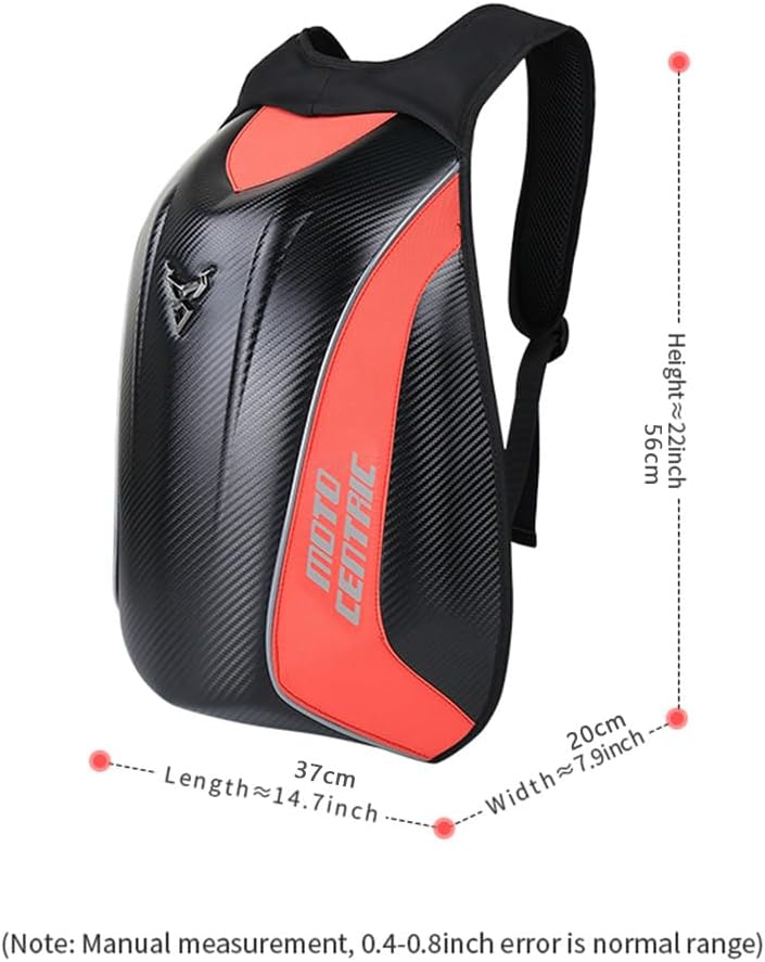 Motorcycle Backpack Waterproof Large Capacity Carbon Fiber Rider Backpack Har...
