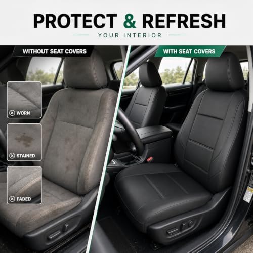 GIANT PANDA 2PCS Front Seat Covers for Chevy Silverado & GMC Sierra 1500 ...