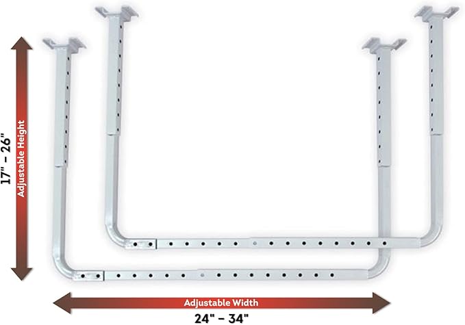 80842-10 33 in. x 34 in. Adjustable Garage Ceiling Mount Storage Rack Kit