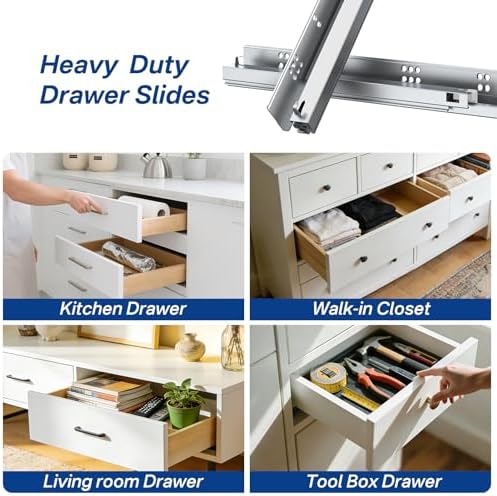 1 Pair 2 Pcs Concealed Soft Close Undermount Drawer Slides 12 Inch