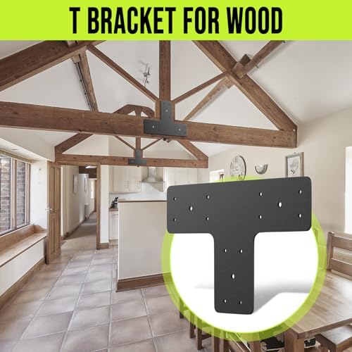 T Post Timber Brackets 4PCS, 12x8 Heavy Duty for 4x4 6x6 Lumber
