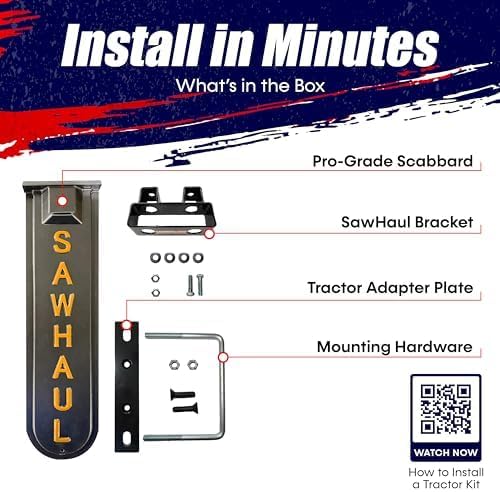 SawHaul Universal Tractor Chainsaw Holder