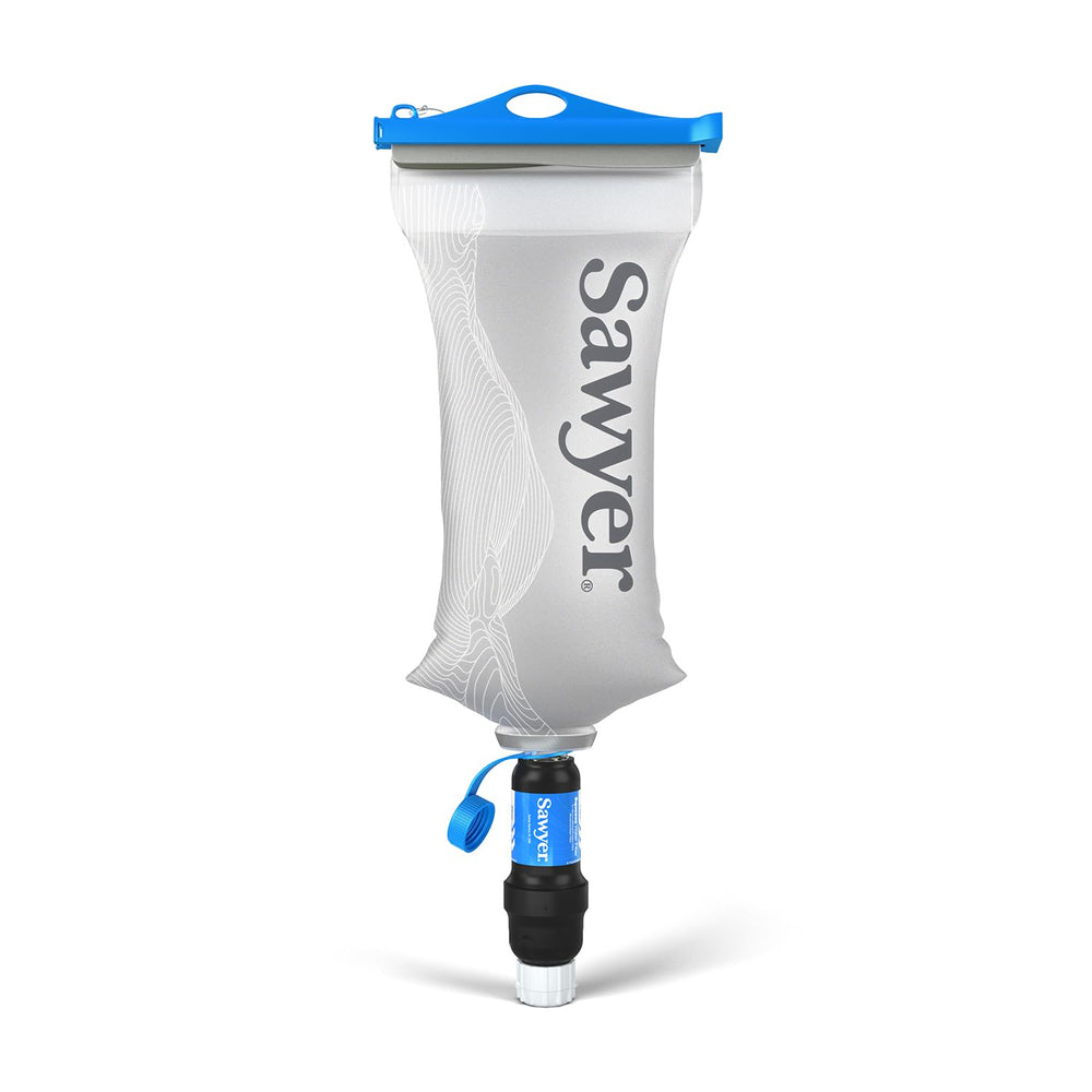 Sawyer Squeeze Water Filtration System, Cnoc Premium 2 Liter Bladder, Clear