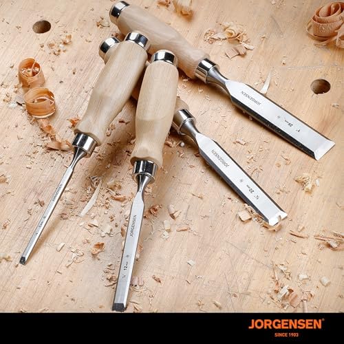 Jorgensen 4-Piece Wood Chisel Set, 1/4", 1/2", 3/4", 1"