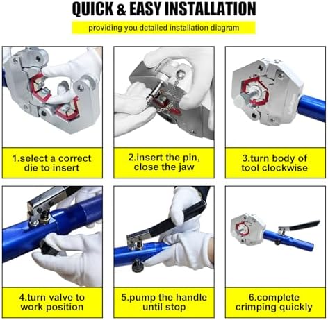 Hydraulic AC Hose Crimper Kit 71500 with Snap-On 7 Dies