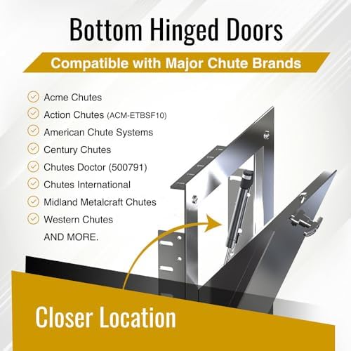 Trash Chute Closers Door Parts. 10" inch Extended Gas Piston Closure for...