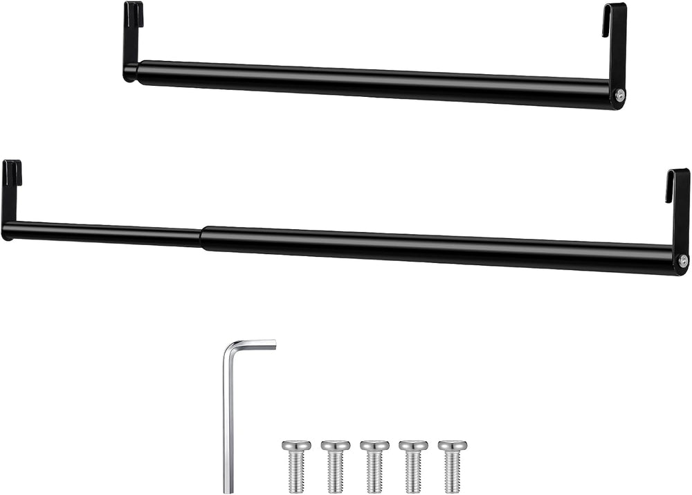 Threehoney Expandable Closet hanger Rod for Wire Shelf, 24-41 Inch, Black