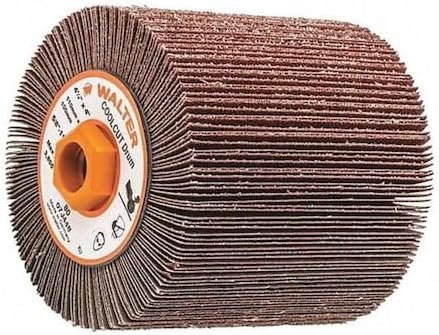 Walter 07J448 COOLCUT Linear Finishing Flap Abrasive Drum - 80 Grit, 4-1/4 in...