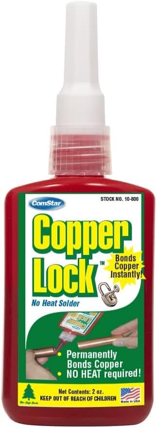 Copper Lock 2 oz No-Heat Liquid Solder, Pipe & Coupling Solder 12PC