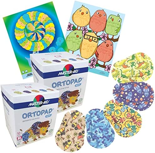 Ortopad® Boys Adhesive Eye Patches, 100 Patches + 2 Posters, Reg Size 4+ yr