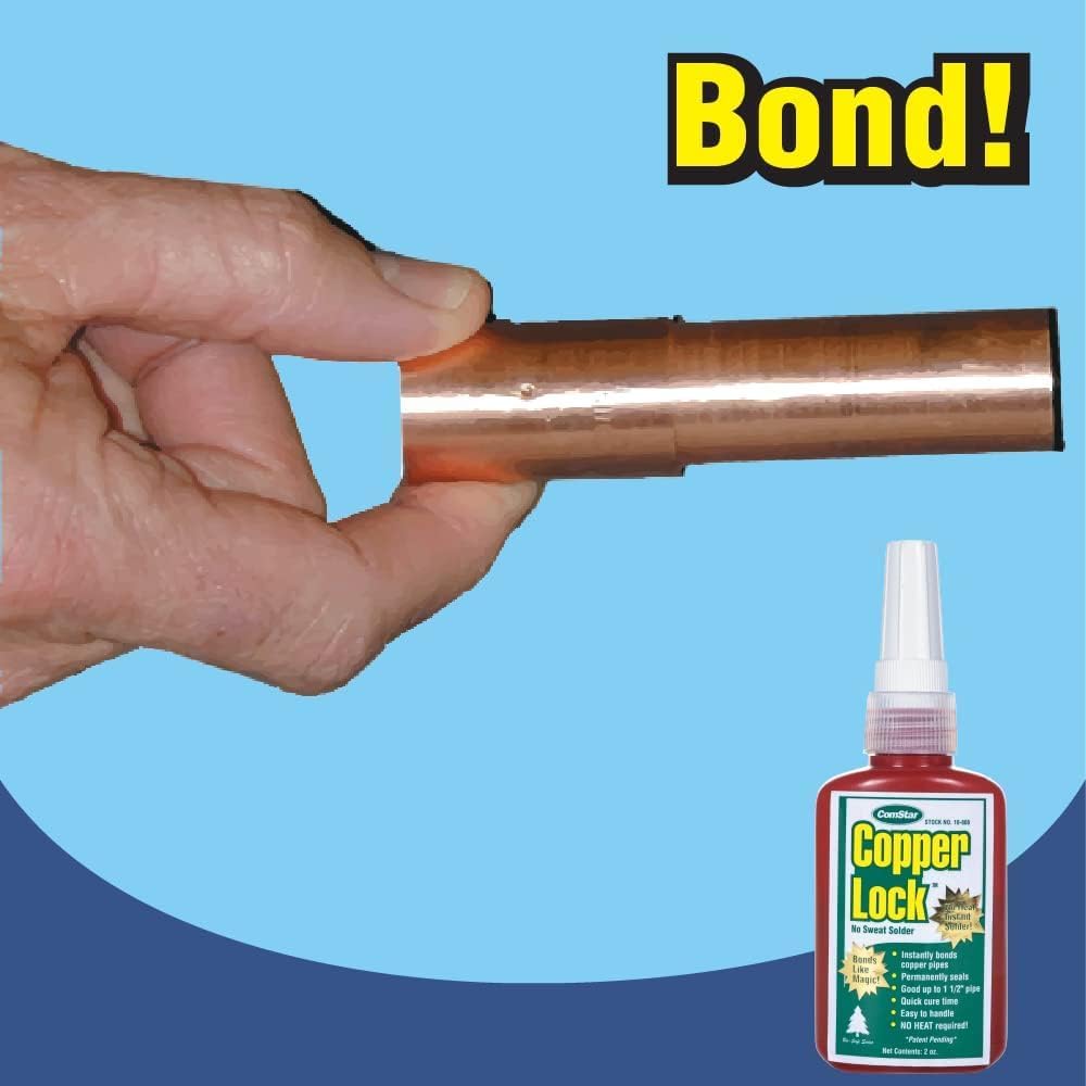 Copper Lock 2 oz No-Heat Liquid Solder, Pipe & Coupling Solder 12PC
